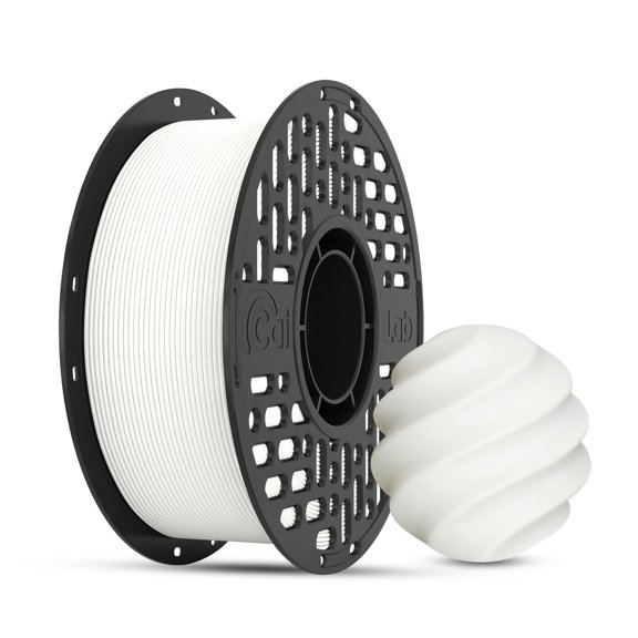 PLA Matte 3D Printer Filament, 1.75mm, Smooth Matte Finish, Easy to Print,White