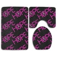 thumbnail image 1 of ABPHQTO Conciencia del cáncer de mama Juego de alfombras de baño de 3 piezas Alfombra de baño Alfombra de contorno y tapa de inodoro ABPHQTO  Cont-CHAPPLE-7161, 1 of 2