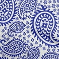 thumbnail image 1 of oneOone Velvet Blue Fabric Asian Paisley Craft Projects Decor Fabric Printed By The Yard 58 Inch Wide, 1 of 4