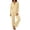 Khaki, variant on qafoshin Long Sleeve Pajama Sets for Women Lapel Button Down Tops and Long Pant Two Piece Matching Set Soft Sleepwear