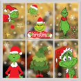 thumbnail image 1 of Calcomanías navideñas para ventanas Decoraciones para ventanas Calcomanías para ventanas Decoraciones para ventanas Accesorios para fiestas navideñas Calcomanías para ventanas Grinch de Navidad… esquí esquí Gafas de esquí, 1 of 5