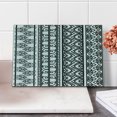 thumbnail image 2 of Folk Cutting Board, Old Vintage Swirls Leaf Abstract Composition with Vertical Borders, Decorative Tempered Glass Cutting and Serving Board, Small Size, White Black, by Ambesonne, 2 of 5