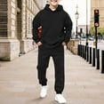 thumbnail image 2 of Boys Sweatsuit Set - 2 Piece Soft Fleece Hoodie Sweatshirt & Cargo Sweatpants, 2 of 5