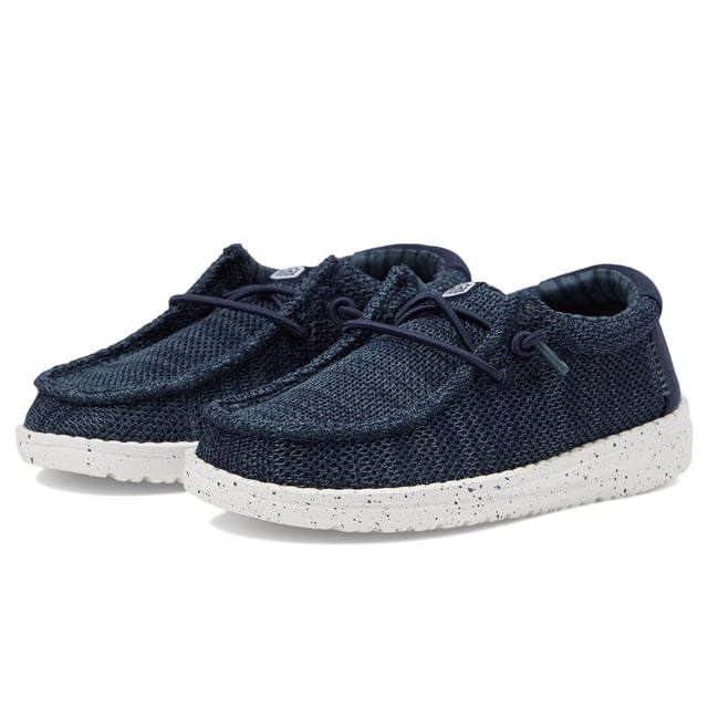 HeyDude Kid Wally Stretch Sox Zapatos Slip-On Azul Marino Talla 6 Niño Grande