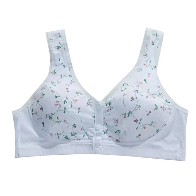 Aayomet Bralettes for Women Plus Size Rings Breathable Solid Color Comfortable Bra (Mint Green, 38)