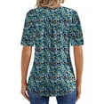 Women's Trendy V-Neck Blouse With Petal Sleeves - Loose Fit Summer Top For Casual & Dressy Occasions