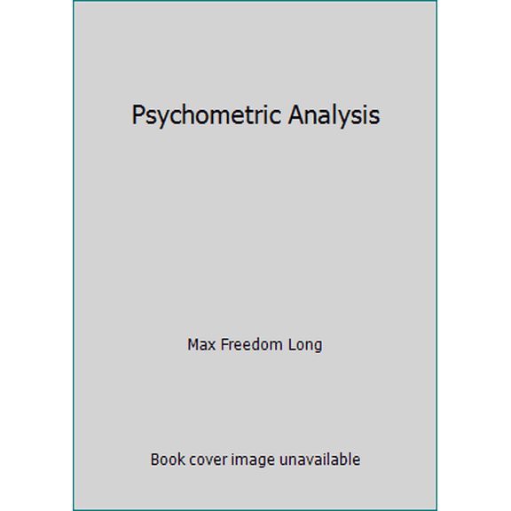 Pre-Owned Psychometric Analysis (Hardcover) 087516045X 9780875160450