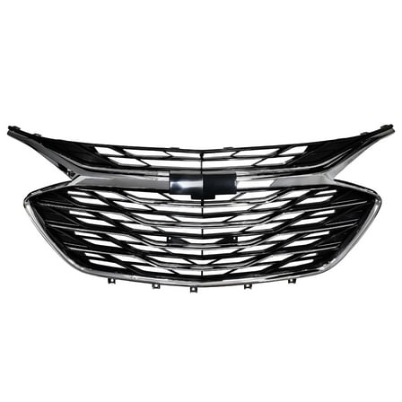 WaiRitoday Compatible with 2019-2023 Chevrolet Malibu 3PCs Chrome Front Bumper Upper Lower Grill Grille