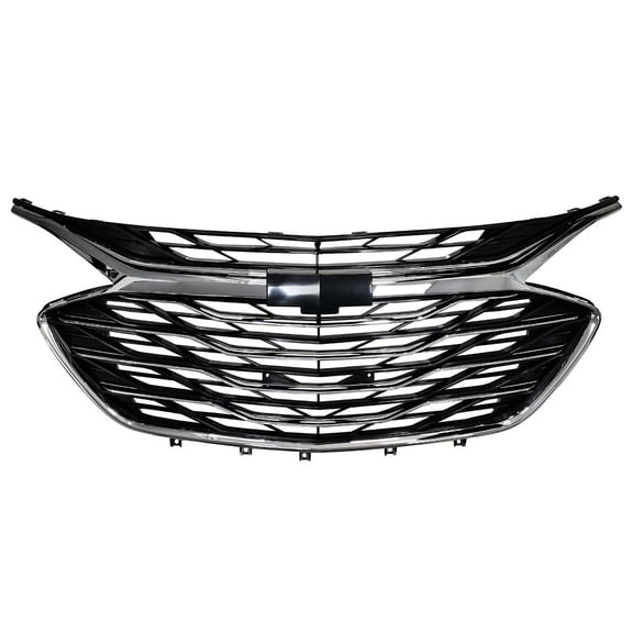 WaiRitoday Compatible with 2019-2023 Chevrolet Malibu 3PCs Chrome Front Bumper Upper Lower Grill Grille