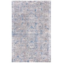 SAFAVIEH Mirage Jacqueline Floral Trellis Area Rug, Navy/Ivory, 5' x 8'