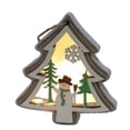 thumbnail image 3 of Adornos colgantes de luz navideña, decoraciones de madera ligeras de Navidad, suministros de decoración para recuerdos de fiesta, 4 Uds., 3 of 4