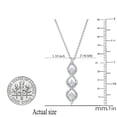 thumbnail image 2 of Dazzlingrock Collection Round White Diamond Fashion 3 Stone Swirl Infinity Pendant for Women with 18 Inch Silver Chain (0.05 ct, Color I-J, Clarity I1-I2) 18K White Gold, 2 of 3