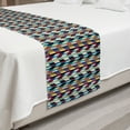 thumbnail image 2 of Wave Bed Runner, Colorful Geometric Abstract Classic Fashion Repeating Pattern of Zigzag Shapes Print, Decorative Accent Bedding Scarf for Hotels Homes and Guestrooms, King, Multicolor, by Ambesonne, 2 of 2