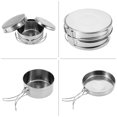 thumbnail image 4 of Gupbes 4Pcs Portable Stainless Cookware Set Camping Picnic Pan Pot Plate Tablewares, 4 of 8