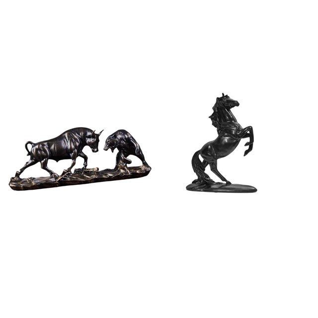 Estatua de escritorio,Figura decorativa de pelea de toros y osos,Colecciones de esculturas de toros,artesanía de resina,decoración,Estatua del caballo,Estatua de caballo de resina,escultura