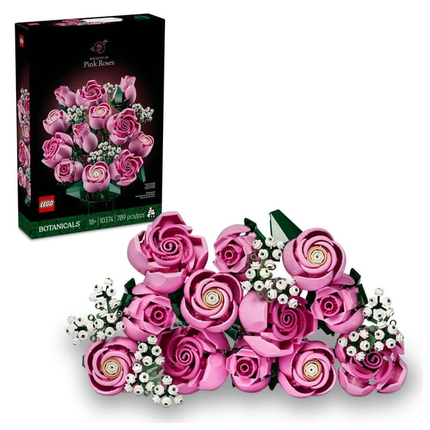 Set LEGO Botanicals Ramo de Rosas Rosadas Flores 10374