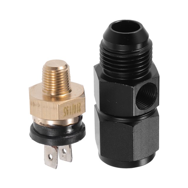 Unique Bargains 1 Set Auto Engine Temperature Cooling Fan Switch Thread-On AN Fitting Adapter 8AN 210'F On-195'F Off