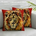 thumbnail image 3 of Orinice Lion Graphic Decorative Cushion Throw Pillow Cover for Home Couch Living Room Bed Sofa Soft and Durable 18x18in, 3 of 5