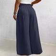 thumbnail image 5 of Iyufng Plus Size Women's Wide Leg Casual Pants Tie Waist Loose Fit Pants, 5 of 6