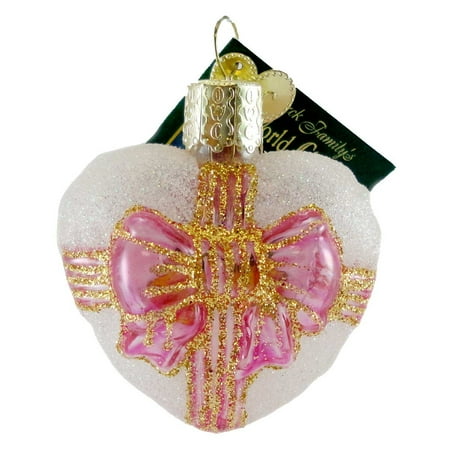 - Old World Christmas WEDDING BELLS HEART Glass Ornament Inside Out Art Love 99157
