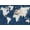 Unframed, variant on Art.com World Map NavyGold Stretched Canvas Print Wall Art by Alicia Vidal, 36" x 24"