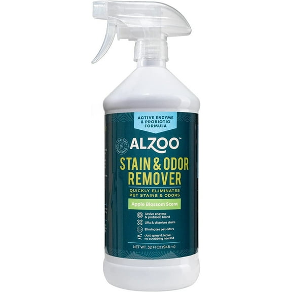 ALZOO Pet Stain & Odor Remover Spray Apple Blossom 32 oz