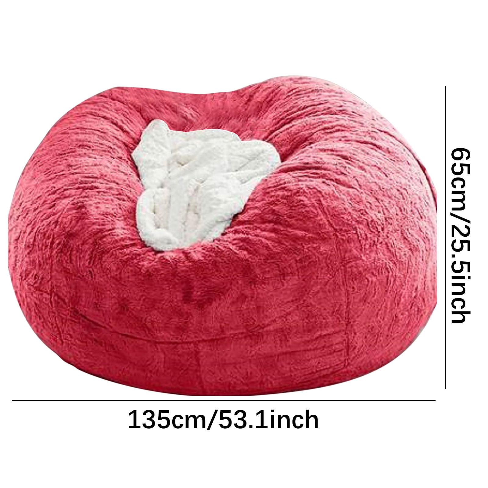 Oversized Bean Bag Chair - CSSAD BeanBag Chairs for Adults, Living Room Furniture Sofa with Inner Bag, Round Fluffy Couch for Bedroom College Dorm