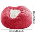 thumbnail image 3 of Velvet Chair Cover under 5! CQCYD Chair Cover Large Circular Soft Fluffy, Comfortable Velvet Sofa Cover for Living Room, ONLY Cover NO FILLER Home Decor, 3 of 4