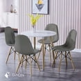 thumbnail image 3 of Sillas Modernas Eames con Botones Diseño Elegante y Vanguardista Sillas de Comedor, Oficina, Sala de Estar Estilo Minimalista Set de 2 Gris, 3 of 4