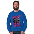 thumbnail image 3 of Football Jock Helmet Never Back Down Men's Big & Tall Crewneck Sweatshirt Brisco Brands 3X, 3 of 5