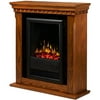 Dimplex 34" Compact Electric Fireplace with Lava Rock, Rich Oak