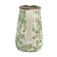 thumbnail image 4 of A&B Home White Ceramic Pitcher with Green Floral Motif 6.3" x 4.5" x 7.1", 4 of 5