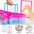 thumbnail image 6 of 3 Pcs White Storage Shelves Clothes Rack Hanger Stacker Hangers for Closet Organizer, 6 of 6