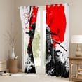 thumbnail image 3 of Castle Fairy Oriental Samurai Curtains Pack of 2 (42x84 Each),Sakura Curtains Blackout, 3 of 6