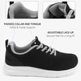 thumbnail image 5 of TEAHOO X STQ Wide Toe Box Walking Shoes Women Extra Wide Width Tennis Sneakers Comfortable Mesh Arch Support Running Athletic Shoe for Orthopedic Plantar Fasciitis Diabetic Bunions Black White 6.5, 5 of 7