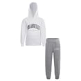 thumbnail image 1 of TiaoBug Ensemble de Sport 2 Pcs pour Garçons Filles Chandail à Capuche à Manches Longues avec Pantalon de Jogging Blanc&Gris 140, 1 of 7