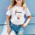 thumbnail image 2 of T-Shirts Garçons Unisexe Enfants Été Mode T-Shirt Imprimé Drôle Manches Courtes Col Rond T-Shirt Haut T-Shirts à Manches Courtes Garçon Blanc 4 Ans-5 Ans, 2 of 4
