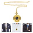 thumbnail image 2 of Shisuyan Vintage Pocket Watch Men Golden 1Pcs 18.1In, 2 of 8