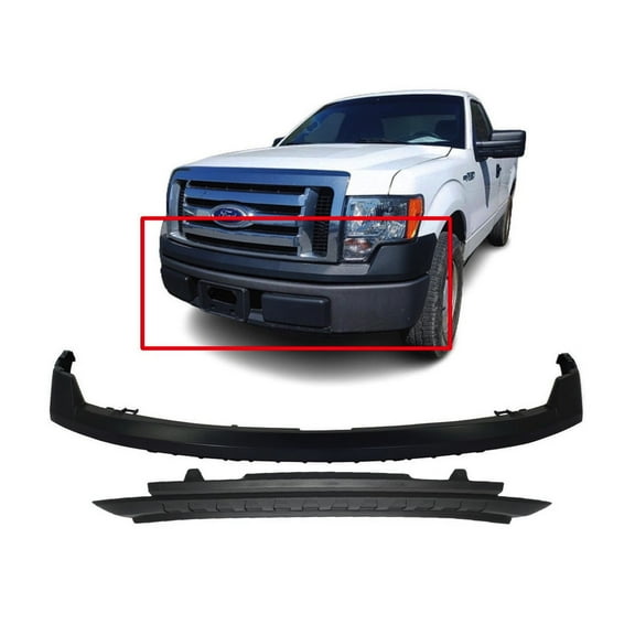DCP Front Bumper Cover Kit For 2009-2014 Ford F150 W/O Molding Hls FO1000645