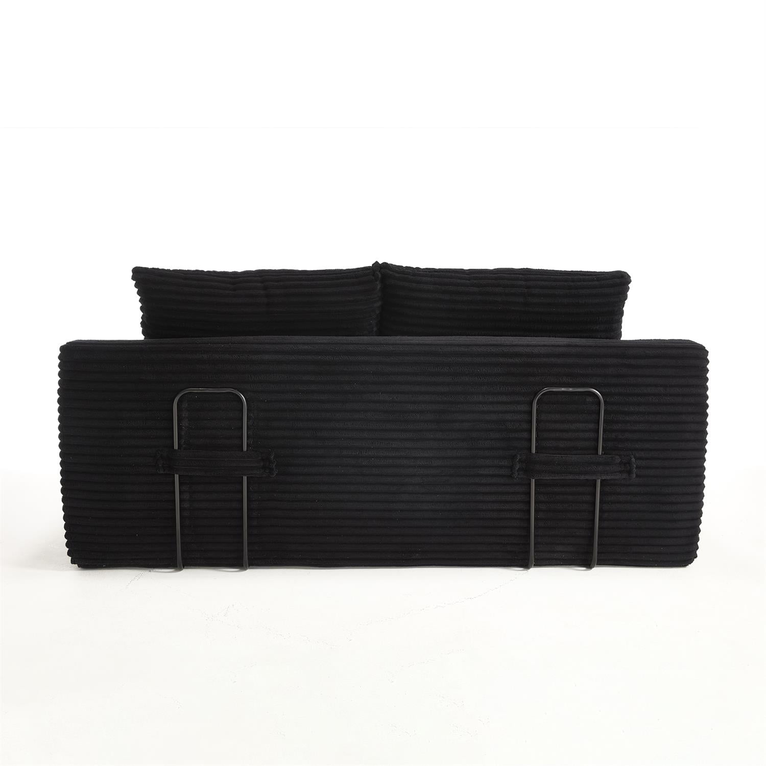 Demi Bonn 72" Cozy Loveseat Sofa Bed with Memory Foam & Sturdy Steel Frame, No Assembly Needed, Convertible 2-in-1 Couch for Small Spaces, Apartments, Black