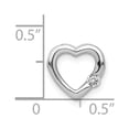 thumbnail image 4 of Finest Gold 14K White Gold 0.05 CTW Diamond Heart Chain Slide Pendant, 4 of 4