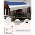 thumbnail image 5 of Sun Shade Sail 12x16Ft Gradient Color Navy to Greyish White Uv Block Sunshade Canopy Outdoor Shade Cover Rectangle Shade Cloth For Patio Garden Yard Deck Pergola, 5 of 6