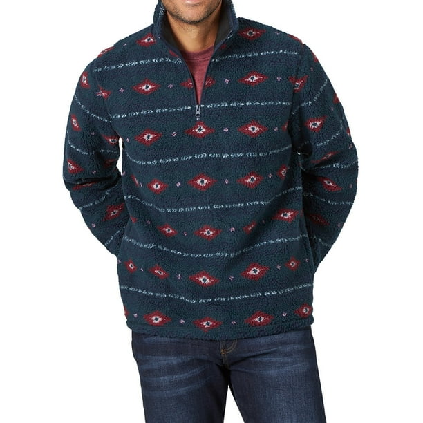 aztec quarter zip pullover mens