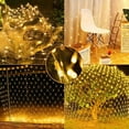 thumbnail image 2 of 4.9ft x 4.9ft Christmas Net Lights 96 LED 8 Modes Fairy String Lights Waterproof Bush Mesh Lights for Wedding  Party  Decorations, 2 of 8