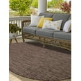 thumbnail image 5 of Unique Loom Outdoor Solid Collection Area Rug (5' 3" x 8' Oval Light Brown/Ivory), 5 of 10