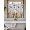 thumbnail image 6 of Spring Floral Kitchen Curtains 45 Inches length, Pastoral Rustic Hummingbird Botanical Window Treatment Curtain Drapes, Lightweight Window Panels for Living Room Bedroom, 52"x45", 2 Panels, 6 of 7