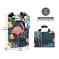 thumbnail image 2 of Yayeee Freestanding Laundry Hamper with Handle Collapsible Large Storage Basket for Clothes, Pink Floral Flamingo, 2 of 7