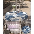 thumbnail image 5 of nqOlkjepod Vintage Navy Blue Outdoor Tablecloth with Umbrella Hole & Zipper, Marble Abstract Art Round Table Cover 54 Inch, Dining Waterproof Table Cloth Protector for Patio/Party/Picnic, 5 of 7