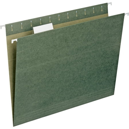 - Smead, 1/5 Cut Tab Hanging File Folders, 25 / Box, Standard Green