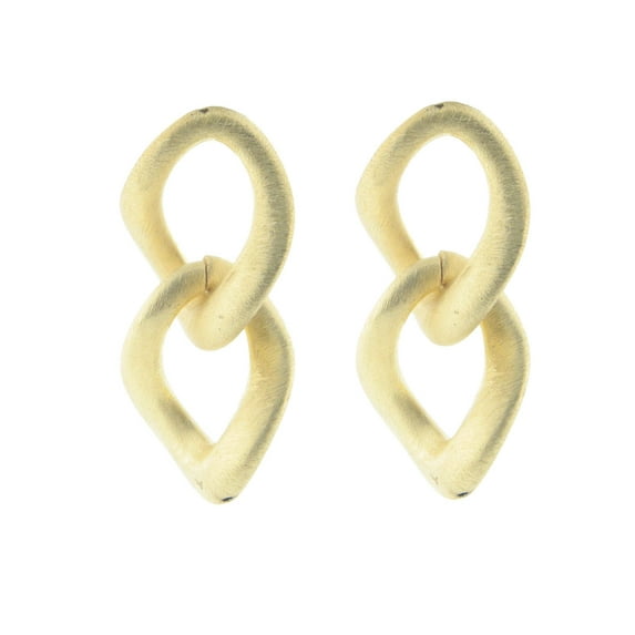 Electroformed Gold Plated Italian Links Earrings for Women